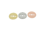 Customized Charm, For Jewelry Making Brass/Steel/Copper Geometric Shaped Moon Phases Charm With 2 Holes, Round Jewelry (25mm) SMP3175