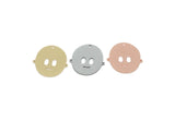 Customized Charm, For Jewelry Making Brass/Steel/Copper Geometric Shaped Face Charm With 1 Hole, Personalized Jewelry (25x22mm) SMP3182