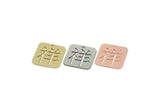 Good Luck Charm, Brass/Steel/Copper Geometric Shaped Xiang Character Pendants With 1 Hole, Asian Symbol Jewelry (20x20x0.80mm) SMP3262