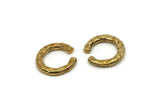 Brass Ear Cuff, 4 Raw Brass Ear Cuffs (17x2mm) SY0135