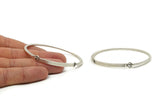 Silver Bracelet, Antique Silver Plated Brass Bracelets, Bangle Handcuff BS 2030 H0343