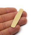 Brass Stamping Bar, 4 Raw Brass Rectangle Blanks, Findings (58x12x0.80mm) SMP3009