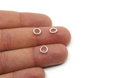 7mm Jump Ring, 50 Antique Silver Plated Brass Round Jump Ring, Connectors Findings (7x1.2mm) A0358 A0330
