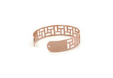 Copper Bangle, Raw Copper Adjustable Bracelet Cuff With 2 Holes (145x13x0.80mm) SMP3246