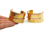 Brass Copper Bracelet, Raw Brass And Copper Cuff Bracelet Bangle (150x40x0.80mm) T109