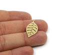 Brass Leaf Charm, Raw Brass Leaf Charms With 1 Loop, Leaf Earrings (30x14x0.60mm) SMP3228