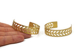 Brass Chevron Cuff, Raw Brass Chevron Cuff Bracelet Blank Bangle (15x145x0.80mm) T103