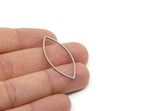 Steel Marquise Ring, Stainless Steel Marquise Ring, Connector, Charms (41x16x0.80mm) SMP3362