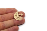 Brass Horse Charm, 6 Raw Brass Horse Charms With 1 Loop, For Jewelry Making (32x22.5x0.60mm) SMP2983