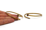 Brass Nail Cuff, Raw Brass Nail Bracelet Bangle Cuff (240x3.5mm) V090
