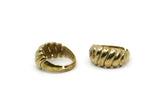 Brass Adjustable Ring, 3 Raw Brass Adjustable Rings (17mm) SY0128