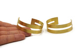 Brass Striped Cuff, Raw Brass Cuff Bracelet Bangle (20x155x0.80mm) BRC198