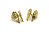 Brass Wing Ring, Raw Brass Adjustable Wing Rings D0406