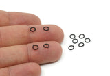 5mm Jump Ring, 125 Oxidized Black Brass Jump Rings, Connectors (5x0.70mm) A0322