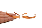 Copper Chevron Cuff - 2 Raw Copper Bracelet Stamping Blank Cuffs (4to10x145x1mm) BRC071