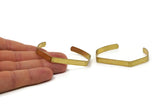 Brass Cuff Blank - Raw Brass Cuffs, Bracelets With 4 Edges (145x6x1mm) Brc065