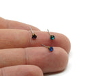 Brass Stud Earrings, 10 Crystal Diamond Rhinestone Beads Brass Stud Earrings Brass Setting for SS11 - 3mm SS11 Y173