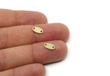 Brass Oval Charm, Raw Brass Oval Charms With Hole, Customized Jewelries (10x5.5x0.60mm) SMP3241
