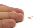 Copper Drop Earring, 12 Raw Copper Drop Stud Earrings (7x3x0.80mm) M01417