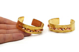 Brass Copper Bracelet - Brass And Copper Cuff Bracelet (148x18x0.80mm) Brc137