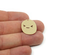 Customized Charm, For Jewelry Making Brass/Steel/Copper Geometric Shaped Face Charm With 1 Hole, Personalized Jewelry (25x19mm) SMP3181