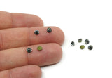 Swarovski Diamond, 12 Black Diamond Swarovski Crystal Diamonds For 4.3/4.4mm Pad SS18