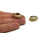 Brass Adjustable Ring, 3 Raw Brass Adjustable Rings (17mm) SY0078