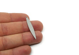 Steel Geometric Charm, Stainless Steel Oval Charms With 1 Hole, Findings (42x6x0.80mm) SMP3325