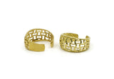 Brass Ring, 2 Raw Brass Adjustable Rings N0059