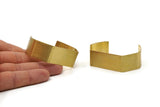 Brass Cuff Blank - 2 Raw Brass Cuff Bracelet Blank Bangles (145x20x1mm) Brc070