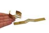 Brass Chevron Bracelet, Raw Brass Bracelet Cuff, Bracelet Bangle (19x151x0.80mm) BRC180