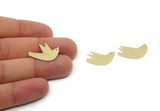 Brass Bird Charm, Raw Brass Bird Charms, Blanks, Findings, Custom Personalized Brass SMP3130