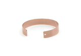 Copper Bangle, Raw Copper Adjustable Bracelet Cuff With 2 Holes (145x10x0.80mm) SMP3274
