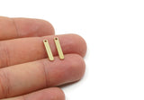 Brass Oval Charm, Raw Brass Necklace Bar Charms With 1 Hole, Earring Findings (18x3x0.80mm) SMP3371