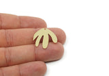 Custom Leaf Charms for Jewelry Making, Personalized Brass, Copper, Stainless Steel Branch Pendant With 1 Hole, Nature (25x23mm) SMP3154