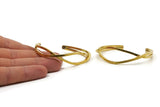 Brass Wire Bracelet, Raw Brass Wire Bracelet Bangle (62x15x150mm) Brc054