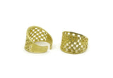 Brass Ring, 2 Raw Brass Adjustable Rings N0017