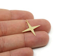 Custom North Star Charms for Jewelry Making, Personalized Brass, Copper, Stainless Steel Star Pendant With 1 Loop (25x23.5mm) SMP3134