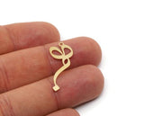 Brass Charm, Raw Brass Motif Charms With 1 Loop, Earring Charms, Pendant Charms (40/30x0.60mm) SMP3014