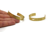 Brass Bracelet Blank - 2 Raw Brass Chevron Cuff Bracelet Bangles Without Holes (10x145x0.80mm) Brc040