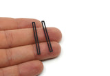 Stick Necklace Bar, 12 Oxidized Black Brass Bars with Open Middle, Necklace Findings, Earring Findings (40x3x0.80mm) BS 2193