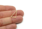 Customized Geometric Findings, 12 Raw Brass Triangle Shaped Charms, For Jewelry Making (29x11x1mm) SMP3164