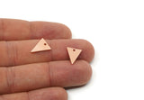 Copper Triangle Charm, 24 Raw Copper Triangle Charms With 1 Hole, Findings (13x10x0.80mm) SMP3087