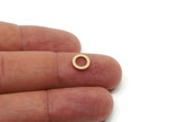 8mm Circle Connector, Raw Brass Circle Connectors, Findings (8x1.5mm) SY0153
