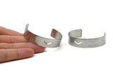 Steel Chevron Cuff - Stainless Steel Chevron Bracelet Blank Bangle With 2 Holes (12x145x0.8mm) BRC108
