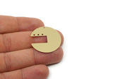 Brass Round Charm, Raw Brass Geometric Charms With 4 Holes, Findings (30x0.60mm) SMP3313