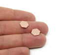 Copper Hexagon Blank, 12 Raw Copper Hexagon Blanks, Stamping Blanks (10x0.80mm) SMP3118