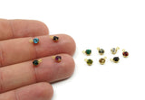 Brass Bead, 12 Raw Brass Crystal Diamond Rhinestones Setting for SS18 (4.3mm) SS18 N0414