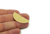 Semi Circle Charm, Raw Brass/Stainless Steel Half Moon Charms With 1 Hole, Stamping Blanks, Customized Jewelry (19x38mm) SMP3197