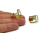 Brass Ring, 2 Raw Brass Adjustable Rings N0024